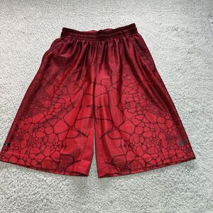 Nike Shorts Mens Small Red Lebron James Tamed‎ All Over Print Basketball Dri Fit